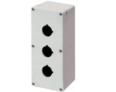 Elfin Push-button enclosure, 3 hole Ø 22, 92x205x100mm